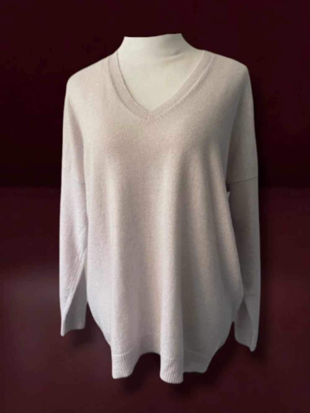 PURE COLLECTION 100% CASHMERE OVERSIZED V-NECK SWEATER
